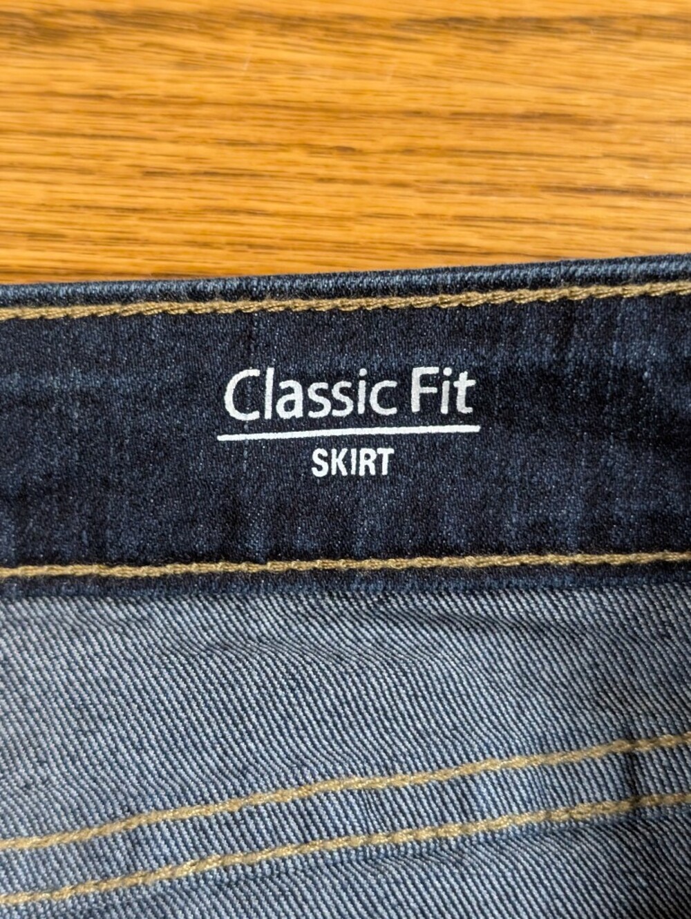 Croft & Barrow Classic Fit Denim Skirt Dark Wash Stretch Women's Size 12 - Picture 5 of 6